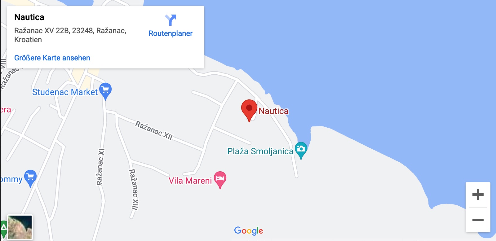 Nautica Apartments Croatia Map